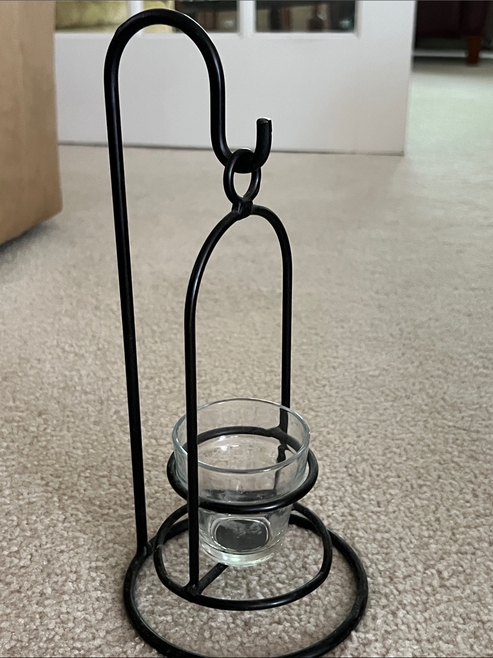 Black Metal Table Top Votive Candle Holder -EC